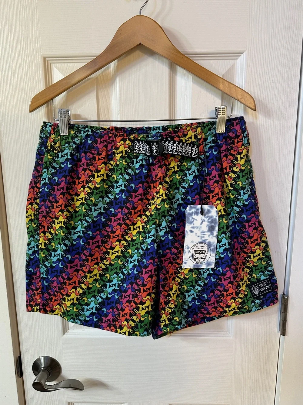 Levi's Premium X Grateful Dead AOP Woven Men's Shorts Gerry Bears Medium NWT